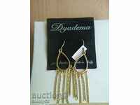 Gold-plated silver earrings with a sample of silver 925 (7.92 g)