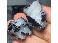 100% natural black tourmaline and quartz rutile 2 pieces