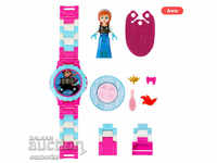 Kids Clock with toy figurine type Anna Frozen Ana
