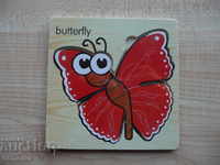 Butterfly ξύλινο παζλ για το μικρότερο παιχνίδι ξύλινη πεταλούδα