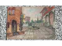 PAINTING CITY LANDSCAPE BALCHIK 76 g. Watercolor / M. ABAZOVA