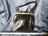 old patent handbag