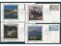 # BGS1 1982 - 4 pcs. envelopes Benham Silk [full series]