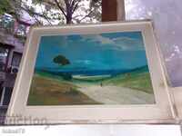 LARGE OIL PAINTING ON CANVAS SIGNATURE FRAME