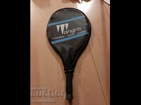 Retro tennis racket in a case