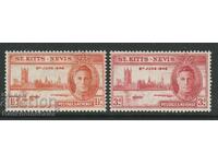 St Kitts 1946 Victory set SG 78-79 MH