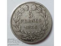 5 франка сребро Франция 1836 BB - сребърна монета #38