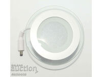 Πάνελ LED για ενσωμάτωση - κύκλος, λευκό φως 6W, οδηγός LED