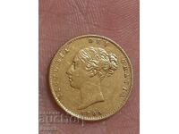 Rare gold coin, 1/2 Sovereign 1865