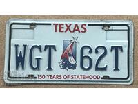 Original American license plate.