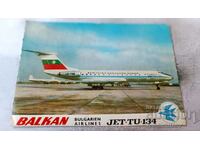 Καρτ ποστάλ Jet TU-134 BALKAN