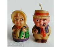 LOT CANDLES CANDLE WOMAN AND HUSBAND GRANDMOTHER AND GRANDFATHER