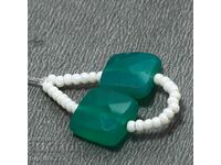 13.10 carat natural green onyx cushion string