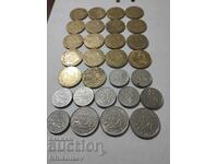 Lot of coins France 29 pcs. various 20 centimes, 1/2 and 1 franc