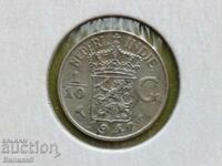 1/10 Gulden 1942 Netherlands East Indies Silver