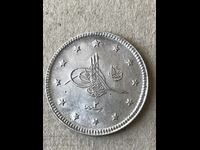Ottoman Empire Turkey 2 Kurush 1327/2 1910 Silver AUNC
