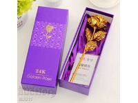 Golden rose + gift box, rose flower