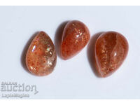 3 pcs sunstone confetti 16.8ct drop cabochon #2