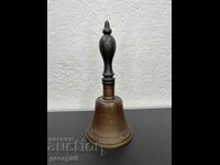 Old bronze school bell / bell. #4873
