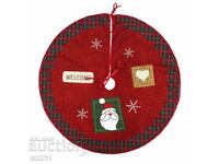 Christmas tree mat with Santa Claus snowflakes, Christmas tree rug