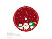 Christmas tree mat with Santa Claus, snowflakes, snowman