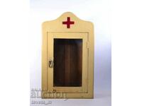 Medical wooden first aid cabinet