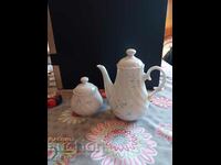Porcelain jug and sugar bowl