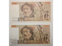 Lot 2x 100 francs France 1980 2x 100 francs France1980