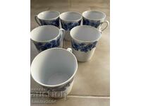 LFZ." Tea cups - 6 pieces, 8/8 cm