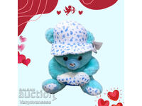 Gift teddy bear with hat LOVE 30cm