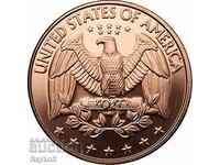 1 oz US Quarter 999 Fine Copper Round