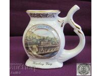 Antique Porcelain Feeder with Karlovy Vary Gilt