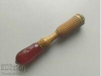 19th century Old cigarette-amber and wood
