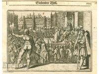 1630 - ENGRAVING - HISTORICAL CHRONICLE - ORIGINAL