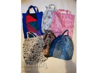 Old fabric bags - 6 pcs.