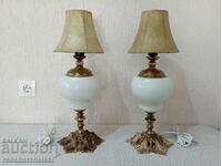 Set of two large antique lamps - lamp