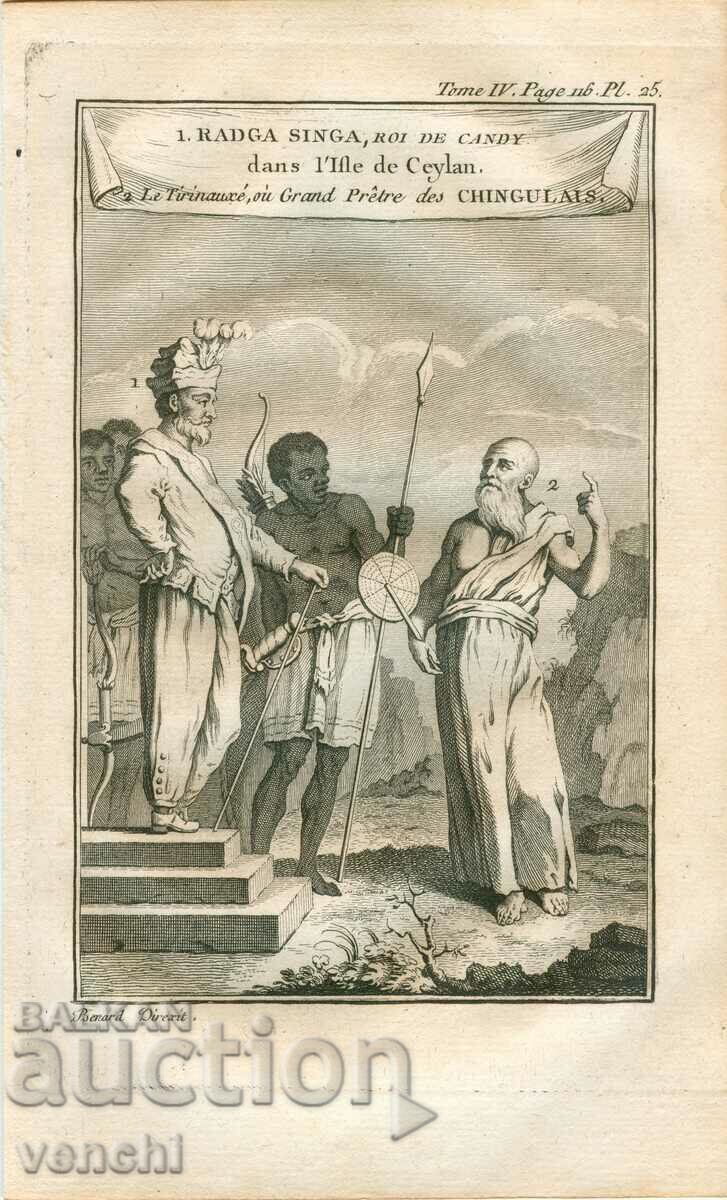 1780 - OLD ENGRAVING - Sri Lanka - ORIGINAL