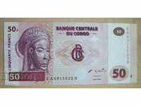 CONGO 50 franc banknote 2000