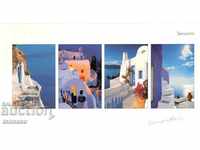 Old card - Santorini, a mix of 4 drawings