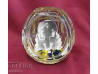 19th Century Crystal Paper Weight Very rare
