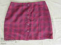 Short plaid skirt, size 36