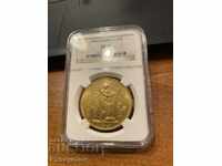 100 франка 1909 Франция злато златна монета NGC au 58