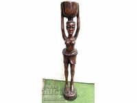 Large Wooden Solid African Figure 104 cm