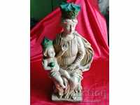 19th Century Statue Author's Virgin with Infant Signed!
