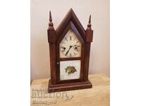 Old antique mechanical table clock