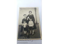 Photo Burgas Men women and two boys 1934