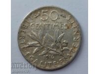 50 centimes silver France 1916 - silver coin №50