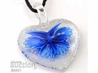 Murano Heart Heart Necklace Pendant