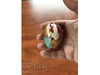 PATTERNED WOODEN HAND PAINTED EASTER EGG