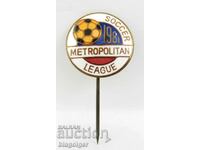 Rare Soccer Badge-USA Soccer League-Metropolitan-Top Enamel